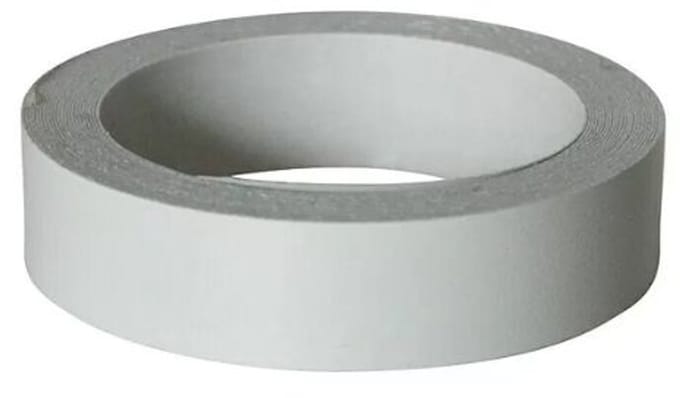 Afwerkband voorgelijmd lichtgrijs 23mm (5 meter)