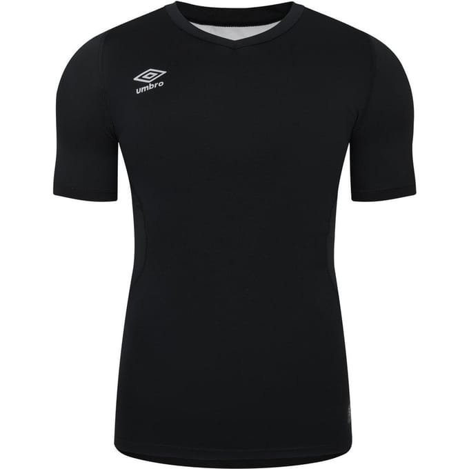 Umbro Unisex Elite V-hals Base Layer Top voor volwassenen (Zwart)
