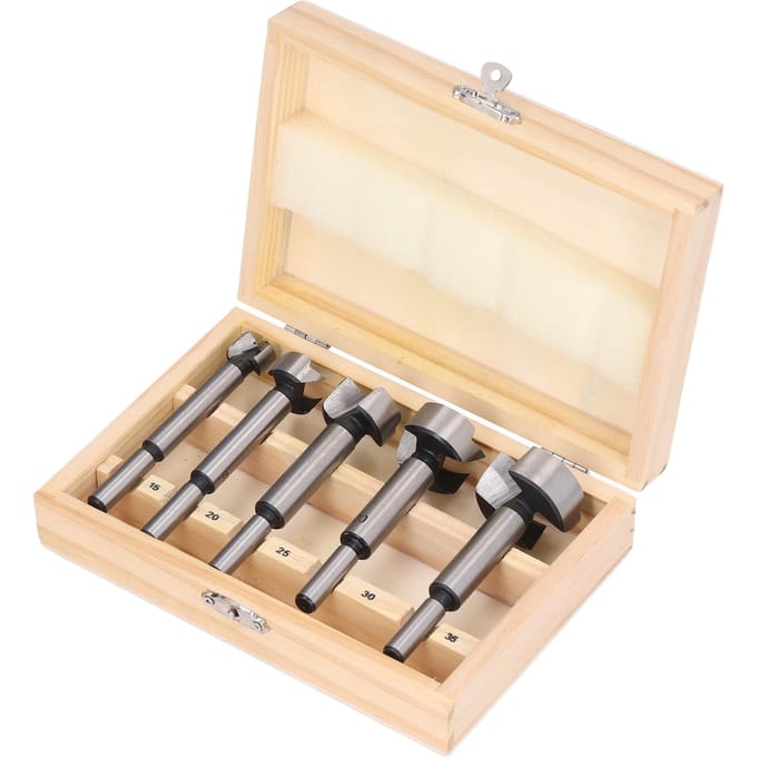 5 Stuks Forstner Boor Ronde Schacht 15mm 20mm 25mm 30mm 35mm Gat Boor Gereedschap Set Kit
