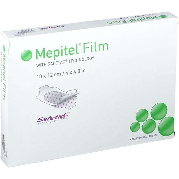 Mepitel Film siliconen verband 10 x 12 cm 10 stuks