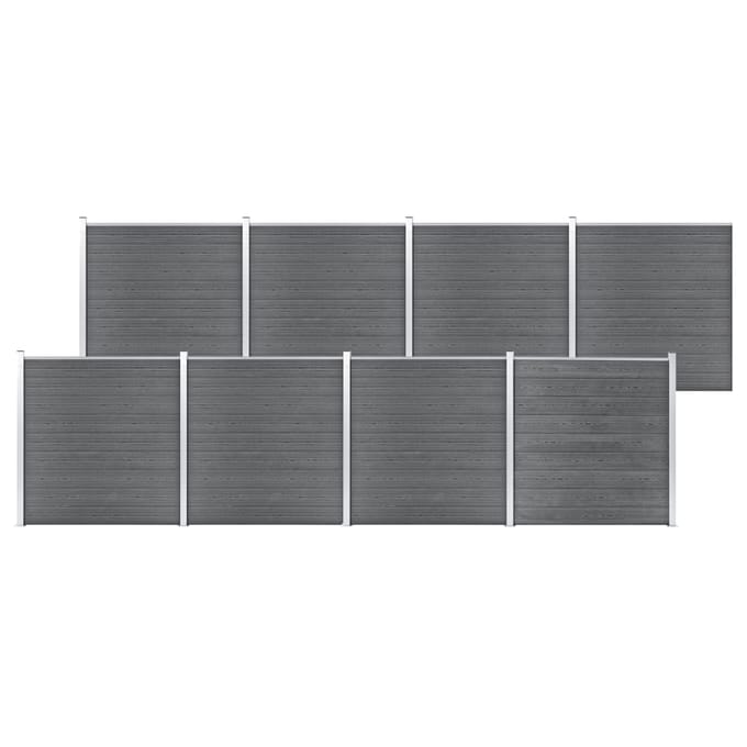 vidaXL - Schutting - 1391x186 - cm - HKC - grijs