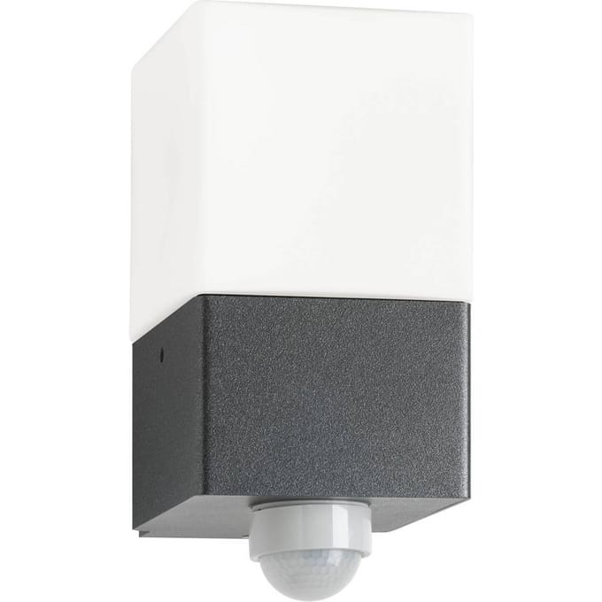 LCD Buitenwandlamp Linus, grafiet, sensor, roestvrij staal, glas, E27