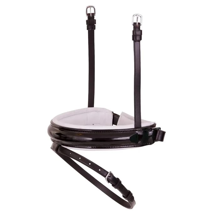 Paardenneusriem in breed lakleer BR Equitation Pull-back Laquer