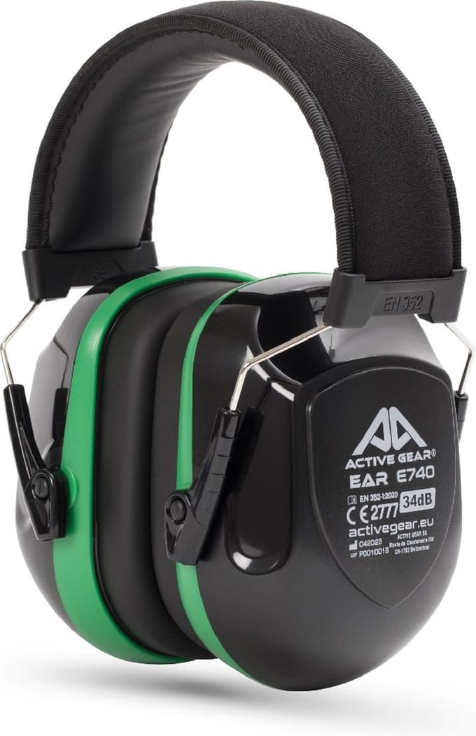 Oorkappen Active Gear - Met Hoofdband - Zwart / Groen