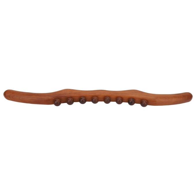 Houten Schrapstaaf Vermoeidheid Verlichten 8 Massagedots Concaaf Convex Ontwerp Spierontspanning brown