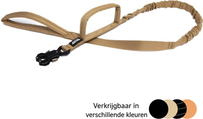 Always Prepared Pro Hondenriem - Elastisch - 120 cm - Khaki