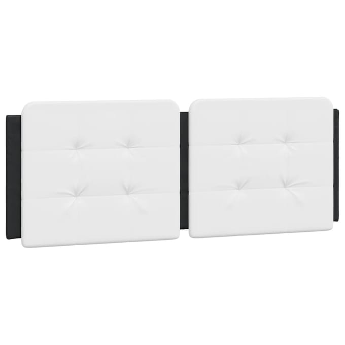 vidaXL - Hoofdbordkussen - "Zadar" - 137 - cm - kunstleer - wit - en - zwart