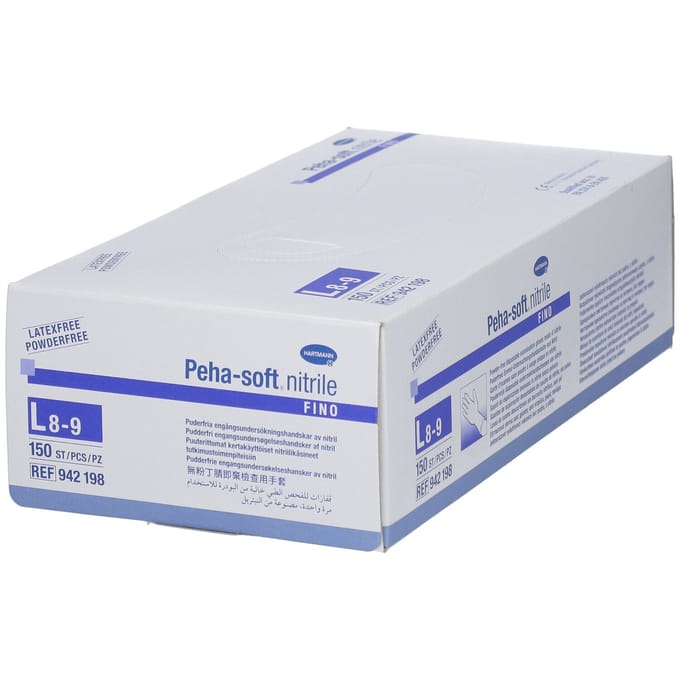 Wegwerphandschoenen - Paars | 150 st | Large | Peha Soft Nitrile Fino