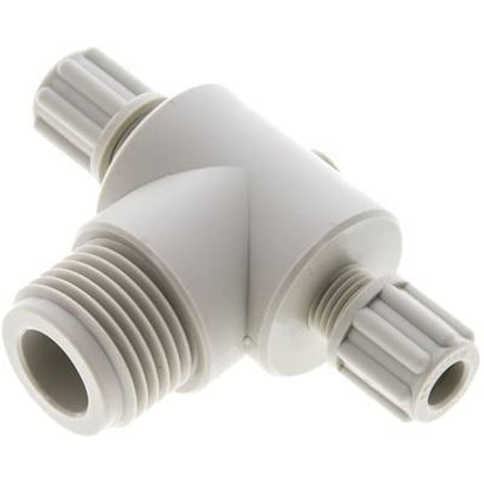 6X4Mm En G1/2'' PP T-Vormige Knelfitting Met Buitendraad 10 Bar