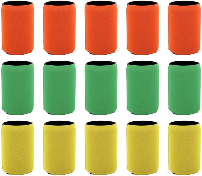 Dailygoods- Bierkan Geïsoleerd - 15 Stk - Neopreen - Waterdicht - Warmtebehoud - Koud Effect - Gemakkelijk Schoon te Maken - Blikhouder