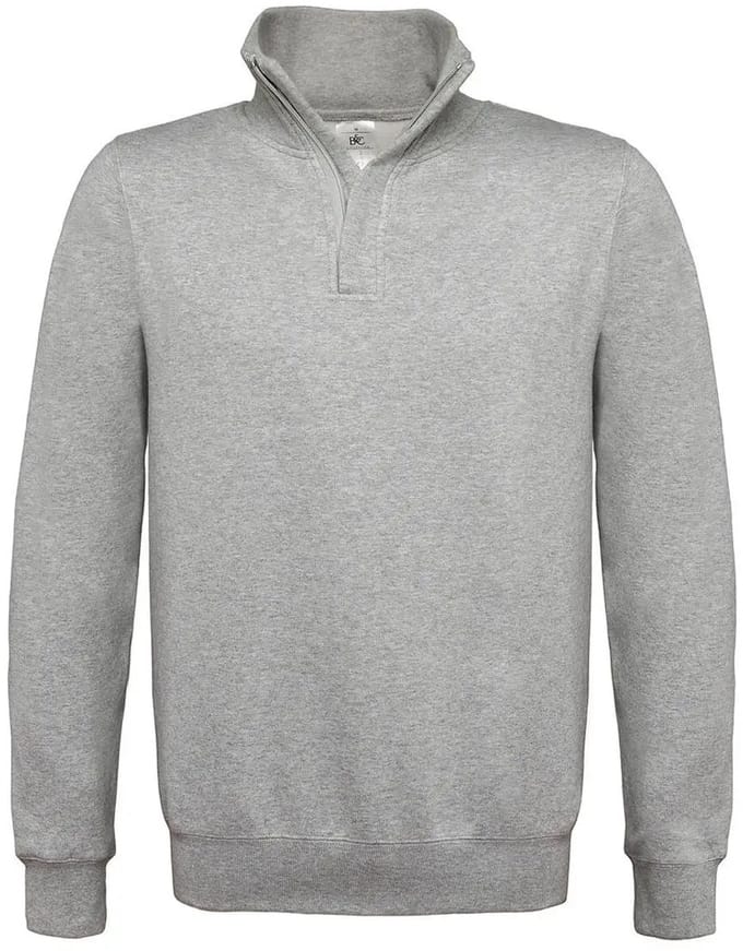 Katoenen sweatshirt met 1/4 rits B&C ID.004