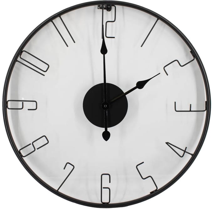 Wandklok rond transparant