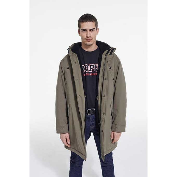 The Kooples Parka Doublee De Faux Mouton Algue Größe: XS | Parkas Outlet | Herren