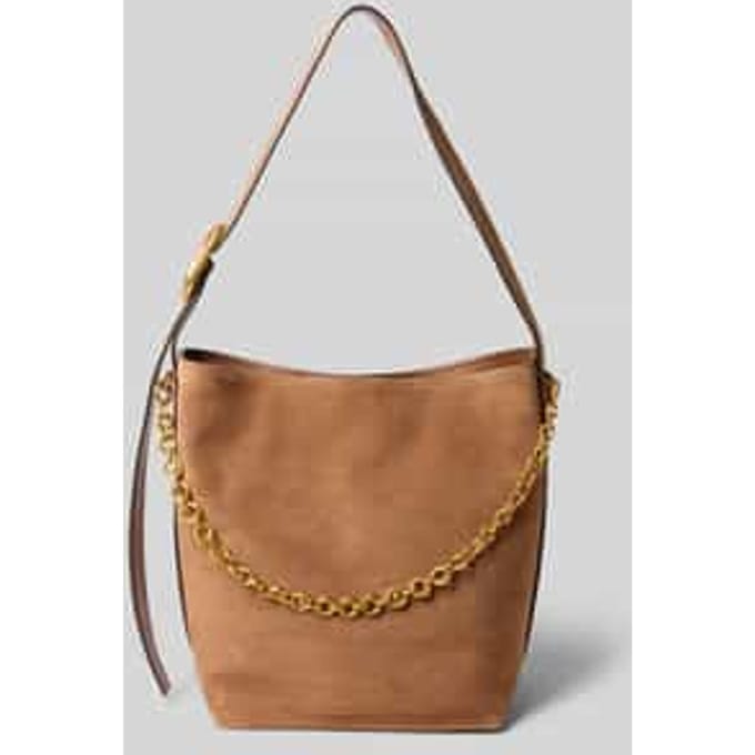 Handtas in leer met labelapplicatie model 'NOLITA'