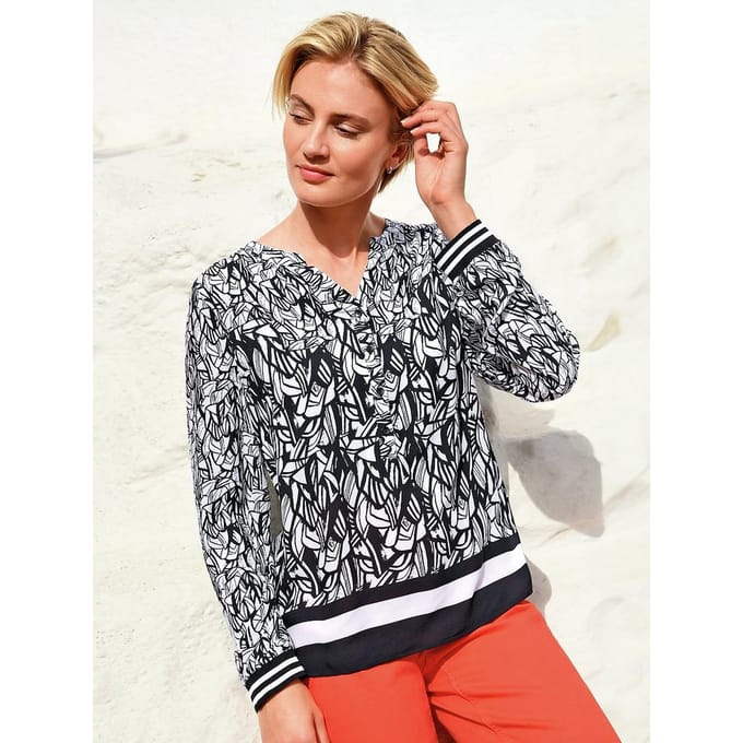 Blouse Van Peter Hahn zwart