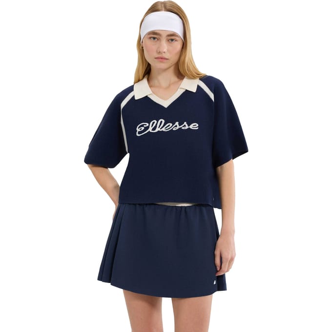 Ellesse Dames Brunelli Gebreide Polo Shirt (Marineblauw)