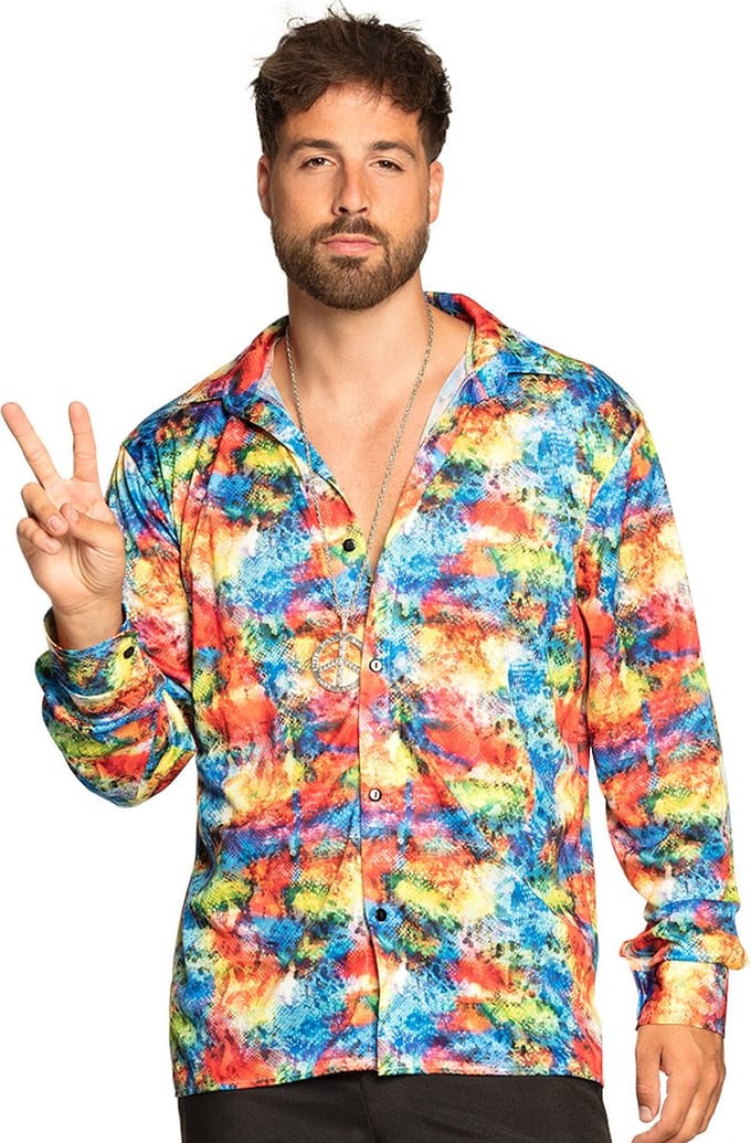 Boland - Shirt Flashy - Multi - L - Volwassenen - Hippie