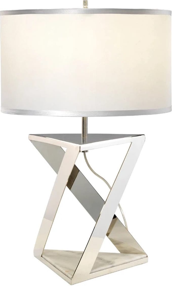Elstead Lighting LED Tafellamp Aegeus | 1X E27 Max 60W | Polished Nickel