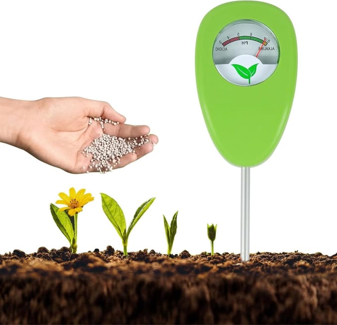 Grondtester voor Tuinieren - Vochtigheidsmeter, pH Tester en Bodemkwaliteit Analyzer