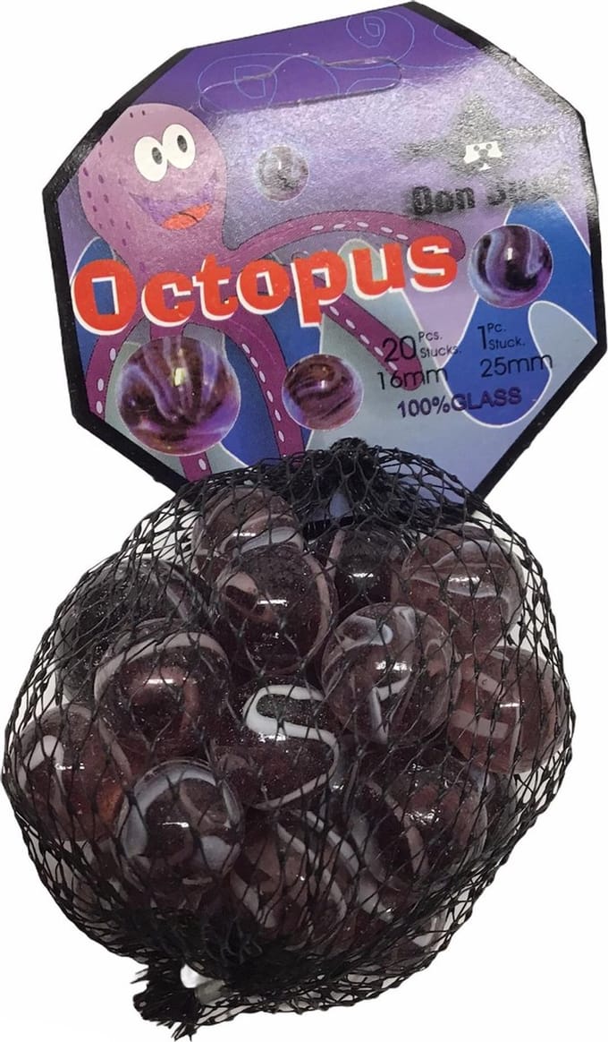 Don juan Knikkers Octopus 21 stuks knikker