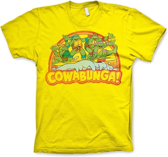 Teenage Mutant Ninja Turtles Heren Tshirt -M- Cowabunga Geel
