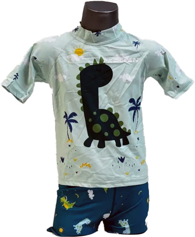 Procean - zwemkleding- voor kinderen - UV-werend - groene dino - maat 146