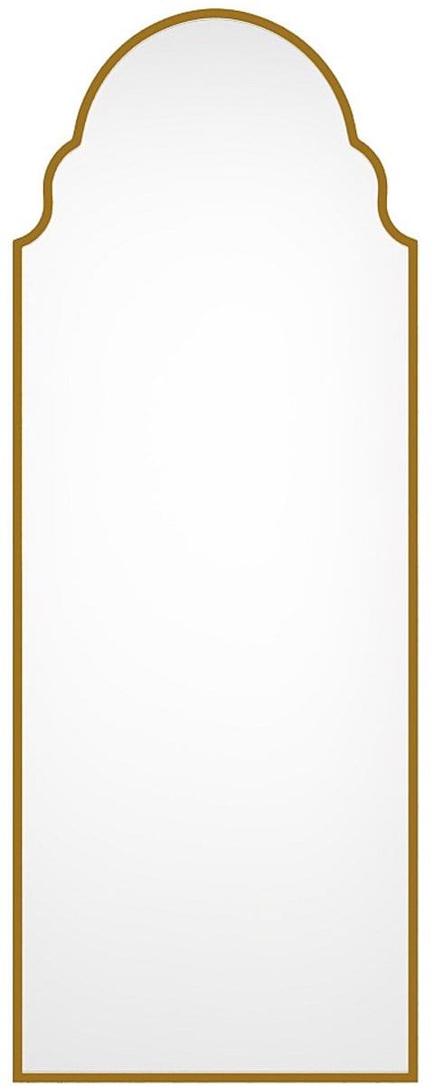 Vente-unique Grote metalen spiegel - B. 60 x H. 160 cm - Goud - KARIAN