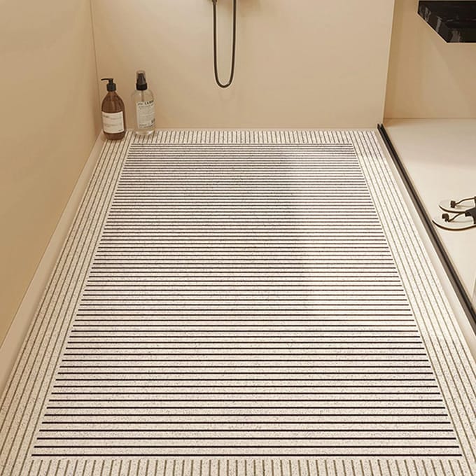 Douchemat Antislip Modern Eenvoudig Sneldrogend Luffa Met Afvoergat PVC Douchemat Lijn 80 X 120 Cm