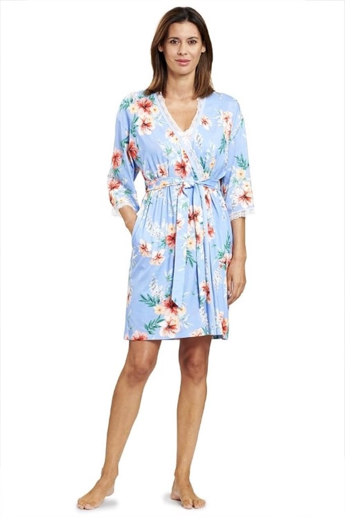 Rösch Hibiskus Badjas 1203100 Blauw - maat 44