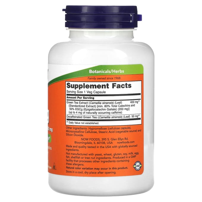 Egcg, Groene Thee Extract, 400Mg, 180 Plantaardige Capsules