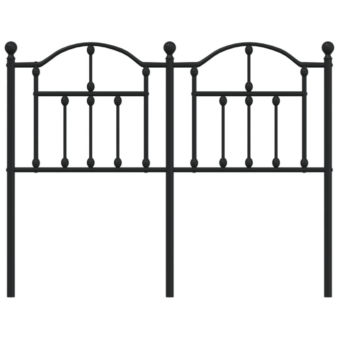 vidaXL - Vervangend - hoofdbord - 120 - cm - metaal - zwart