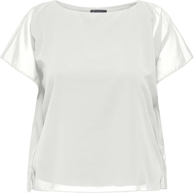 ONLY CARMAKOMA - CARCOKO S/S O-NECK TOP WVN - Dames - Blouses