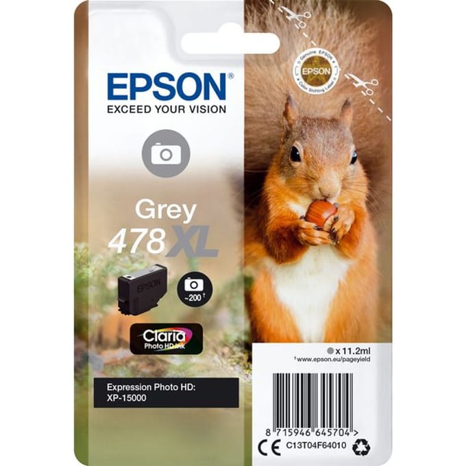 Epson Inktcartridge 378/478XL (C13T04F64010) Grijs Hoge capaciteit