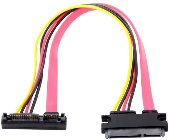 Dailygoody - Up Angular Sata Iii 3.0 22 Pin Male naar Female Data