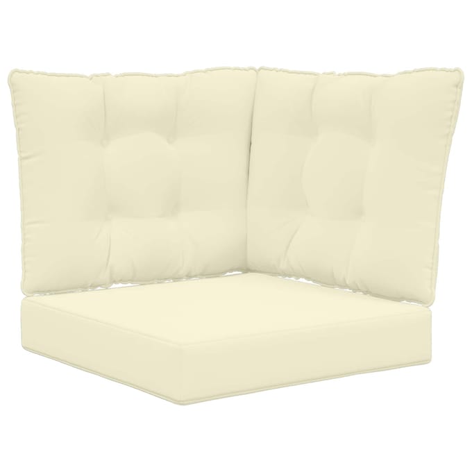 vidaXL - Buitenbankkussen - Polyester - Crèmekleurig - 50,5 - x - 50,5 - cm