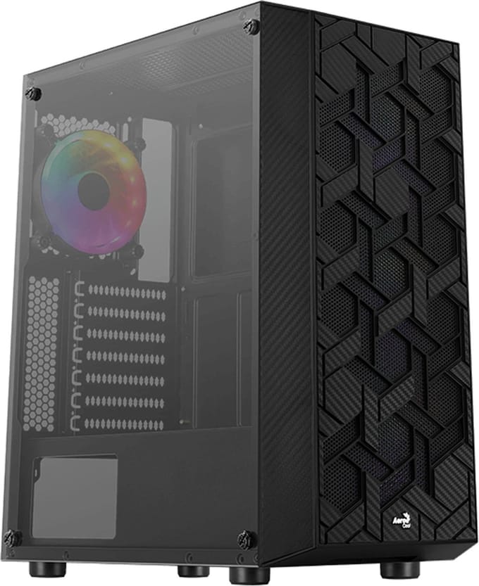 AeroCool Hive FRGB - Tempered Glass Edition - MDT - ATX - Case - Miditower - Zwart
