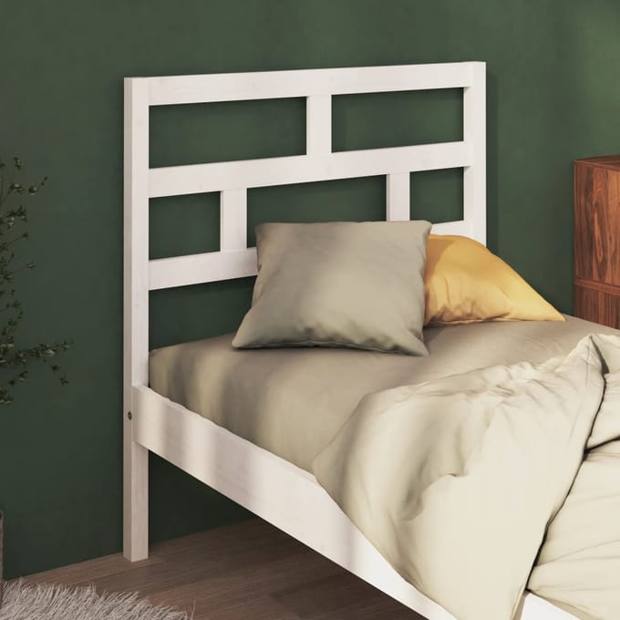 vidaXL - Hoofdbord - 96x4x100 - cm - massief - grenenhout - wit
