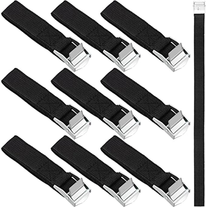 Spanbanden set van 10 stuks 2,5 x 40 cm voor fietsendrager en motorfiets