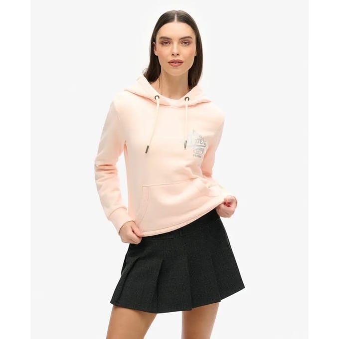 Dames Hoodie Superdry Athletic Metallic
