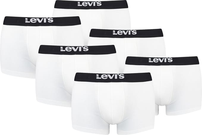 BOXERS 6-pack Levi's Solid Basic herenboxershorts, gemaakt van biologisch katoen