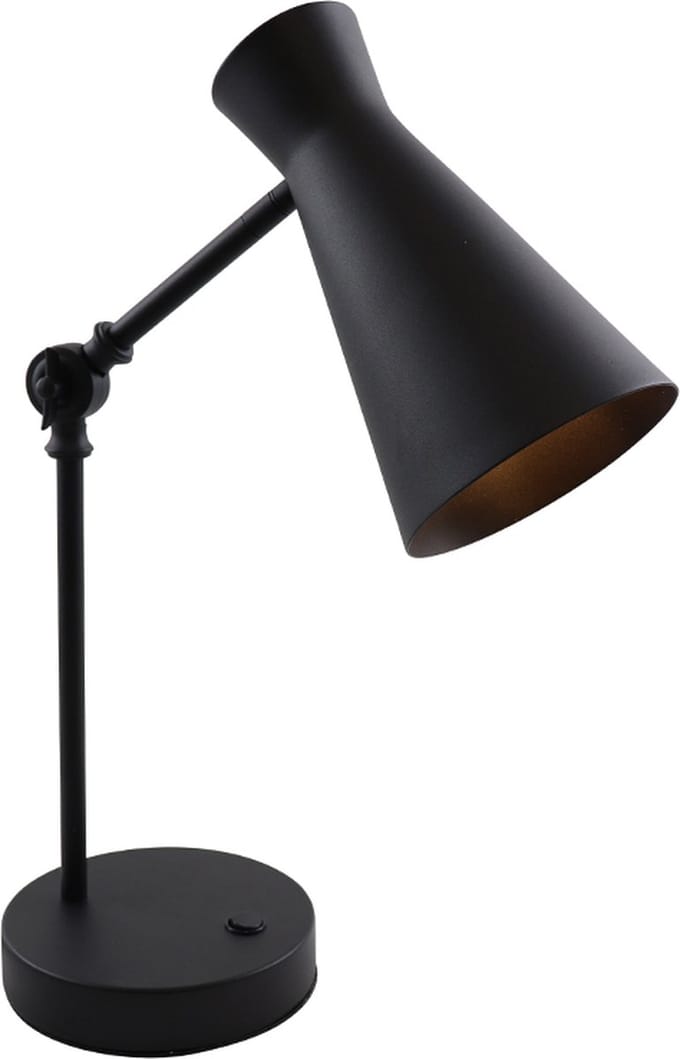 Olucia - STEVE - Tafellamp - Zwart - Vorm: Kegel