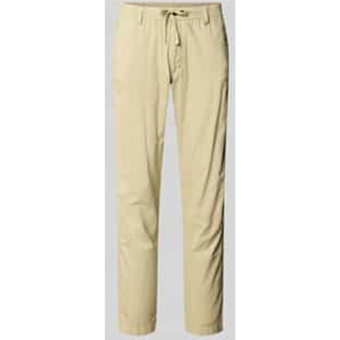 relaxed fit broek van mix van katoen en linnen model 'KANE'