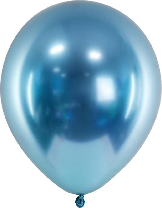 Ballonnen Glossy Blauw - 50 stuks