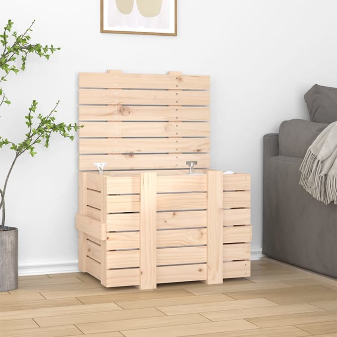 vidaXL - Opbergbox - 58x40,5x42 - cm - massief - grenenhout
