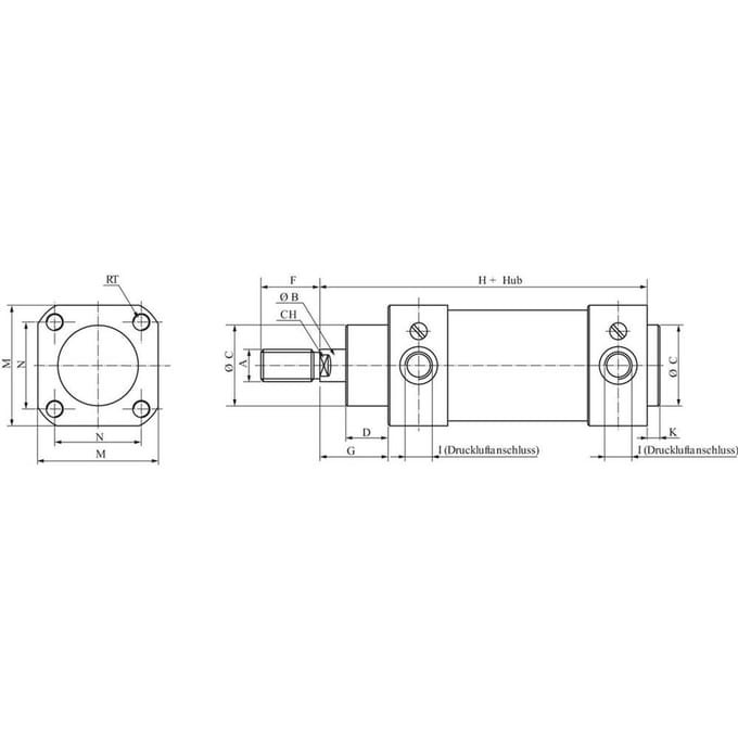 Reparatieset voor 40 mm EMC ISO 15552 Cilinders - P28MB