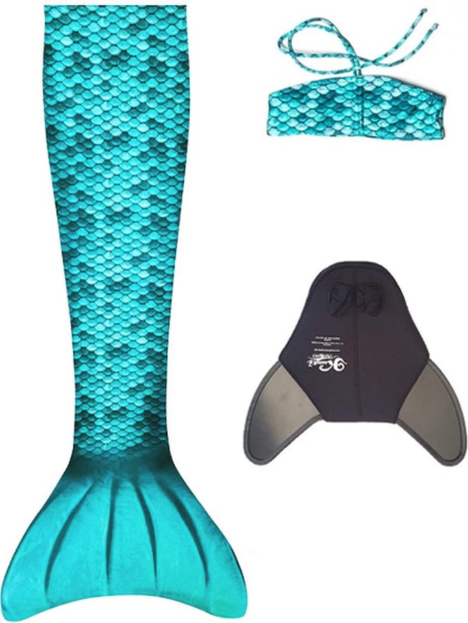 KUAKI Zeemeerminstaart - Set Turquoise - S - 10 Jaar