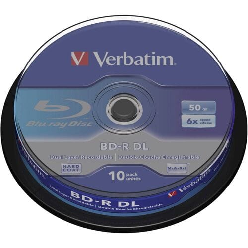 Verbatim 43746 Blu-ray BD-R DL disc 50 GB 10 stuk(s) Spindel Antikras-coating