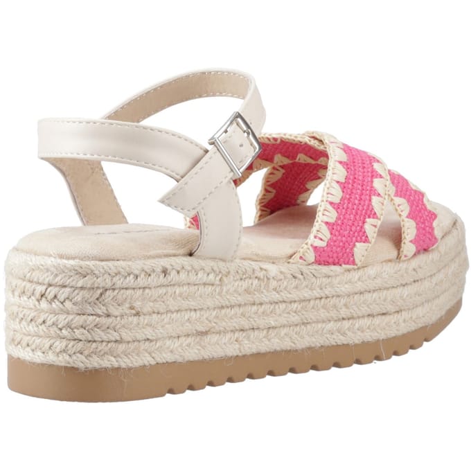 Hush Puppies Jemma Espadrille Polyurethaan Dames Fuchsia Sandalen