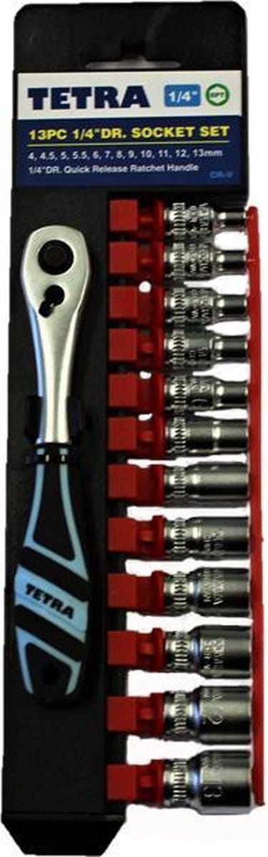 Dopsleutelset 1/4" 13-delig - Doppenset