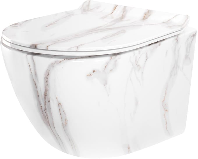 Rea - Hangende Toiletpot - Carter Tornaldo Aiax Shiny - Wit - 49X37X32,5cm